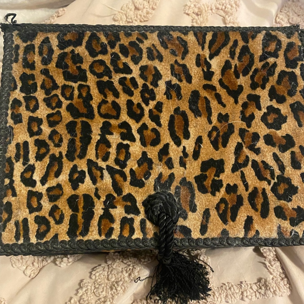 Leopard Print jewelry box with Black Tassel